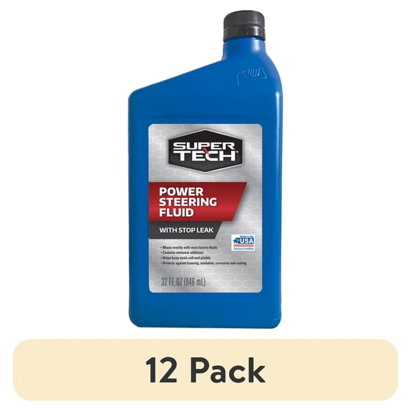 (12 pack) Super Tech Power Steering Fluid, 32 oz