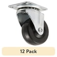 thumbnail image 1 of (12 pack) Super Sliders 2" Swivel Plate Caster with Rubber Wheel, Rolls on Carpet or Hard Surfaces - 1-Pack, 1 of 10