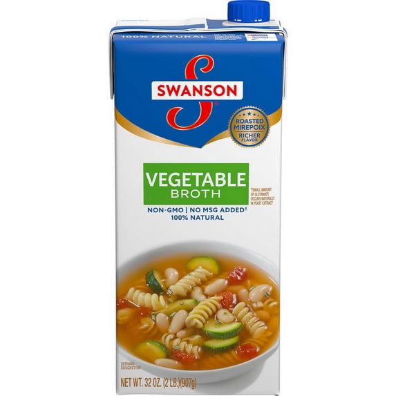 (12 pack) Swanson Vegetable Broth, 32 oz Carton