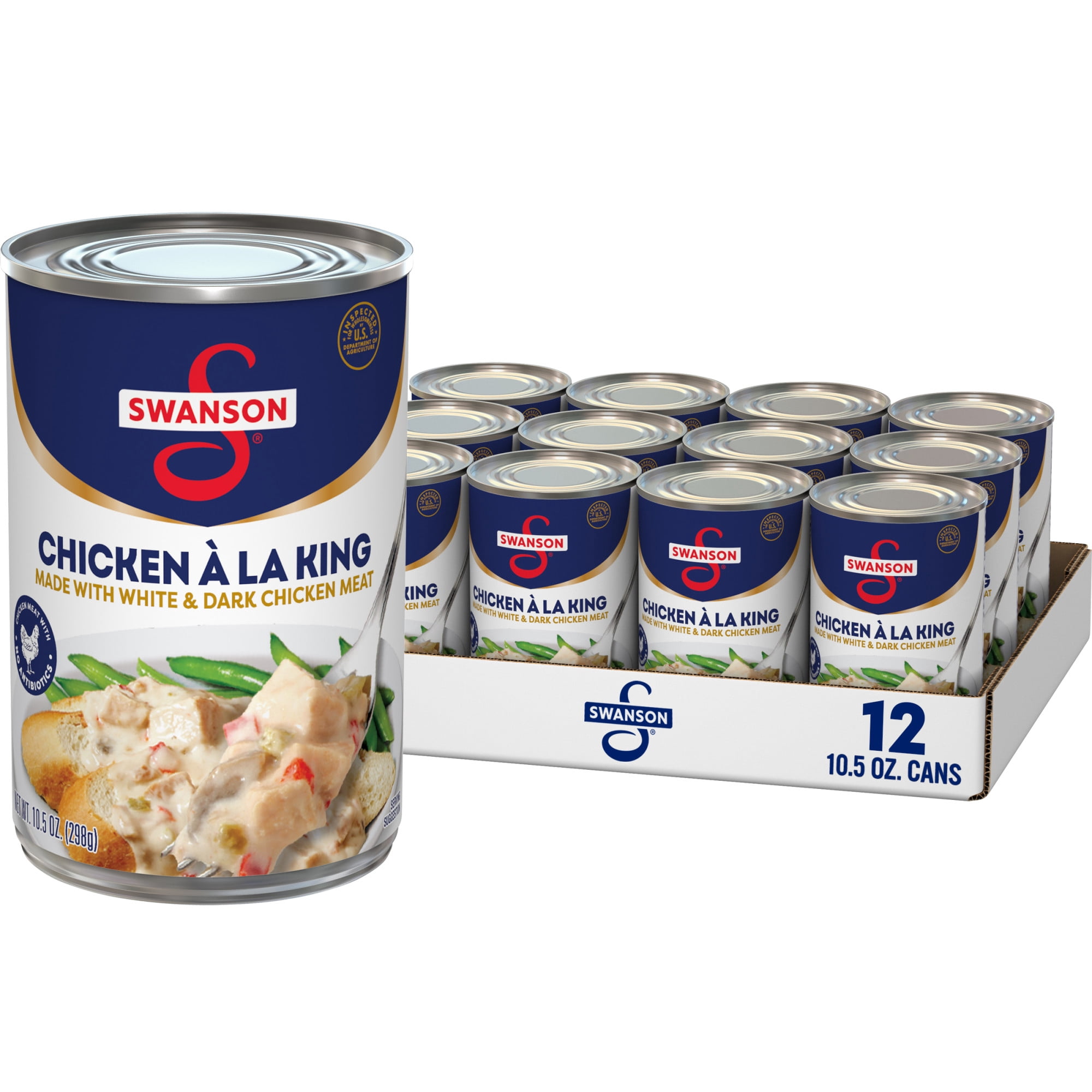 (12 pack) Swanson Canned Chicken a la King with White and Dark Chicken Meat, 10.5 oz Can