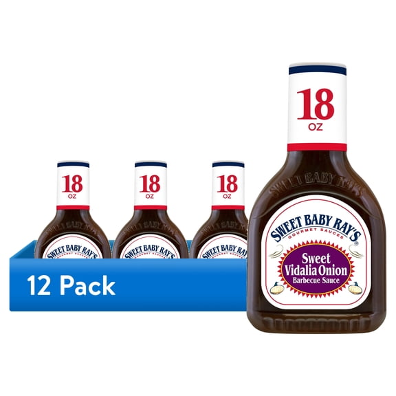 (12 pack) Sweet Baby Ray's Sweet Vidalia Onion Barbecue Sauce 18 oz