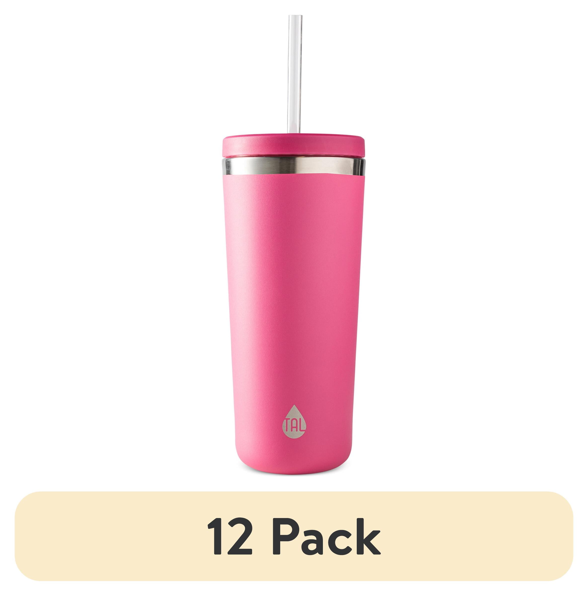 (12 pack) TAL Stainless Steel Ranger Tumbler with Straw 24oz, Pink