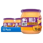 (12 pack) Taco Bell Mild Salsa Con Queso Cheese Dip, 15 oz Jar