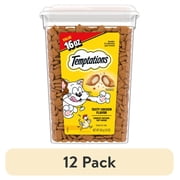 12 pack Temptations Classic Tasty Chicken Flavor Crunchy And Soft Treats For Cats, 16 Oz Tub