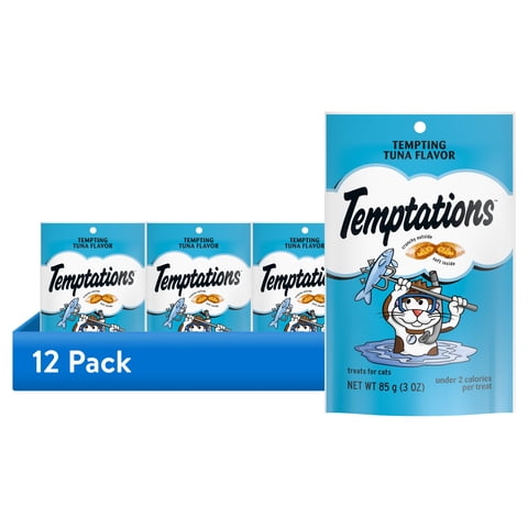 (12 pack) Temptations Classic Tempting Tuna Flavor Crunchy & Soft Cat Treats, 3 Oz Pouch