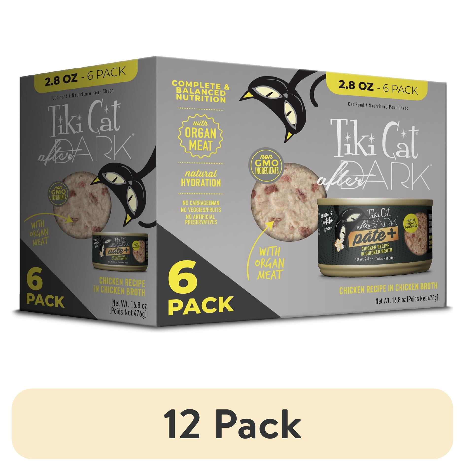 (12 pack) Tiki Cat After Dark Pate+ Chicken, 2.8 oz. Can