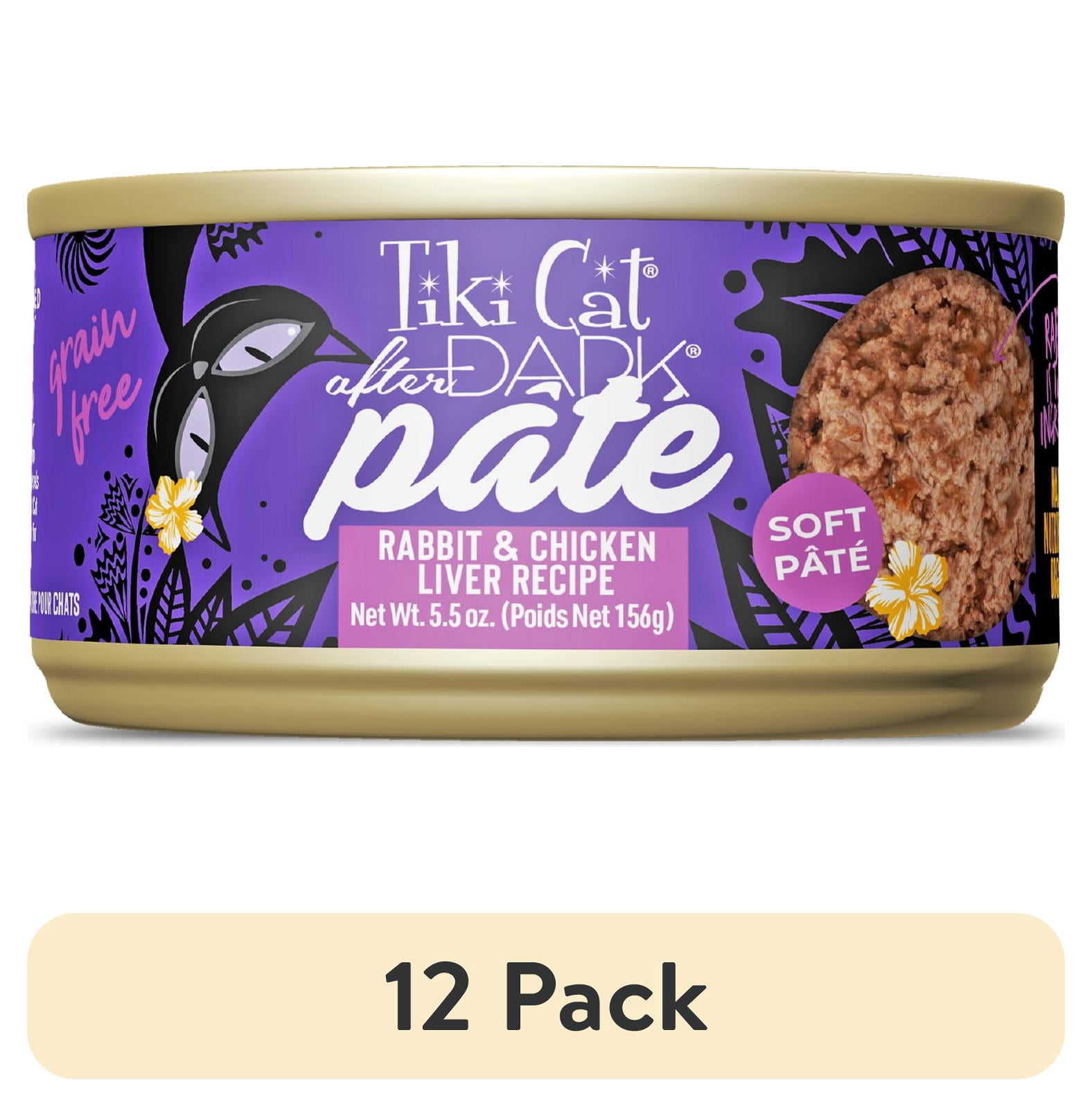 Tiki Cat After Dark Soft Pate Wet Cat Food, Dark Rabbit & Chicken Liver  Recipe, 5.5 oz. Can - Walmart.com