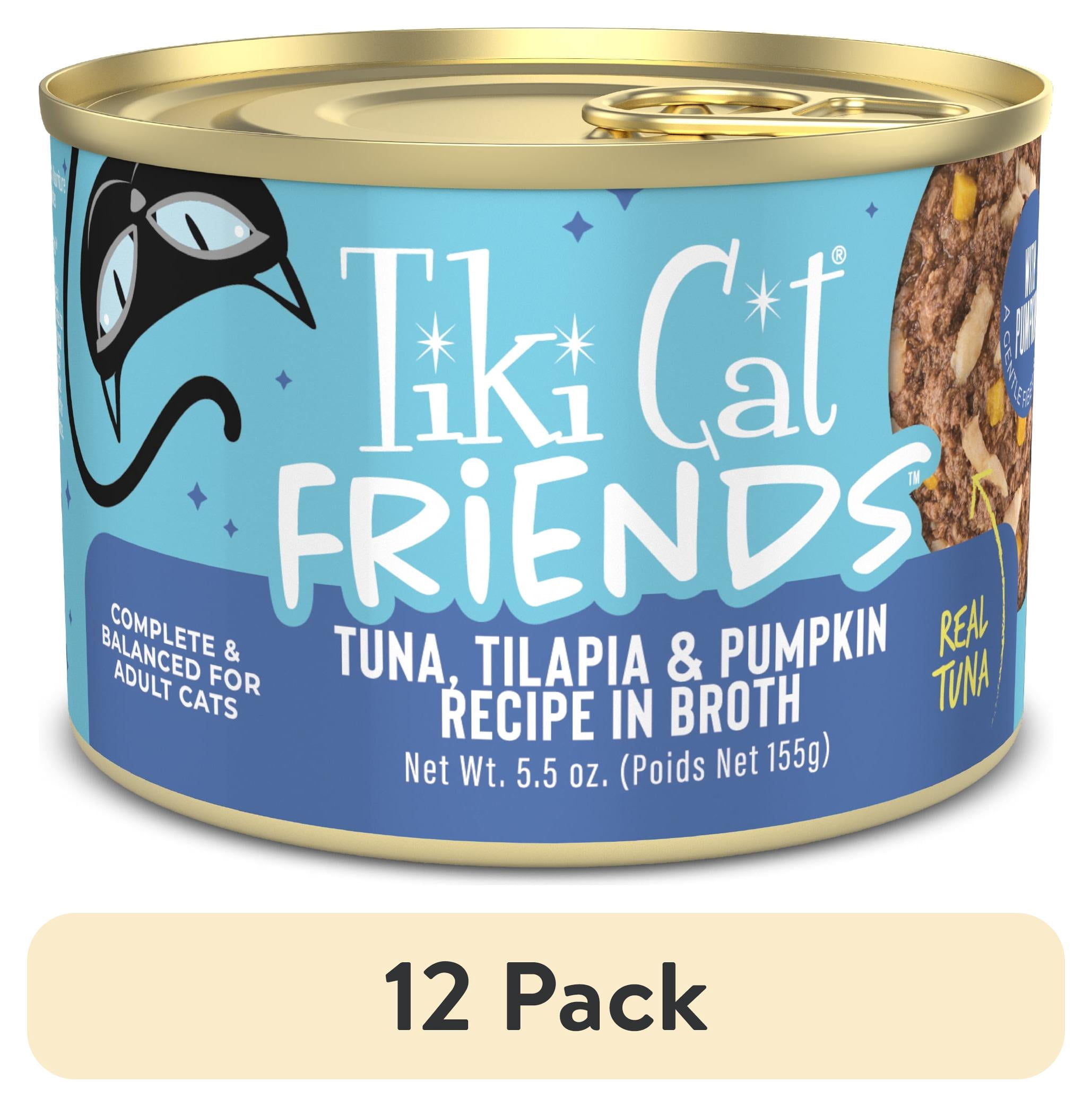 (12 pack) Tiki Cat Friends Tuna, Tilapia & Pumpkin, 5.5 oz. Can