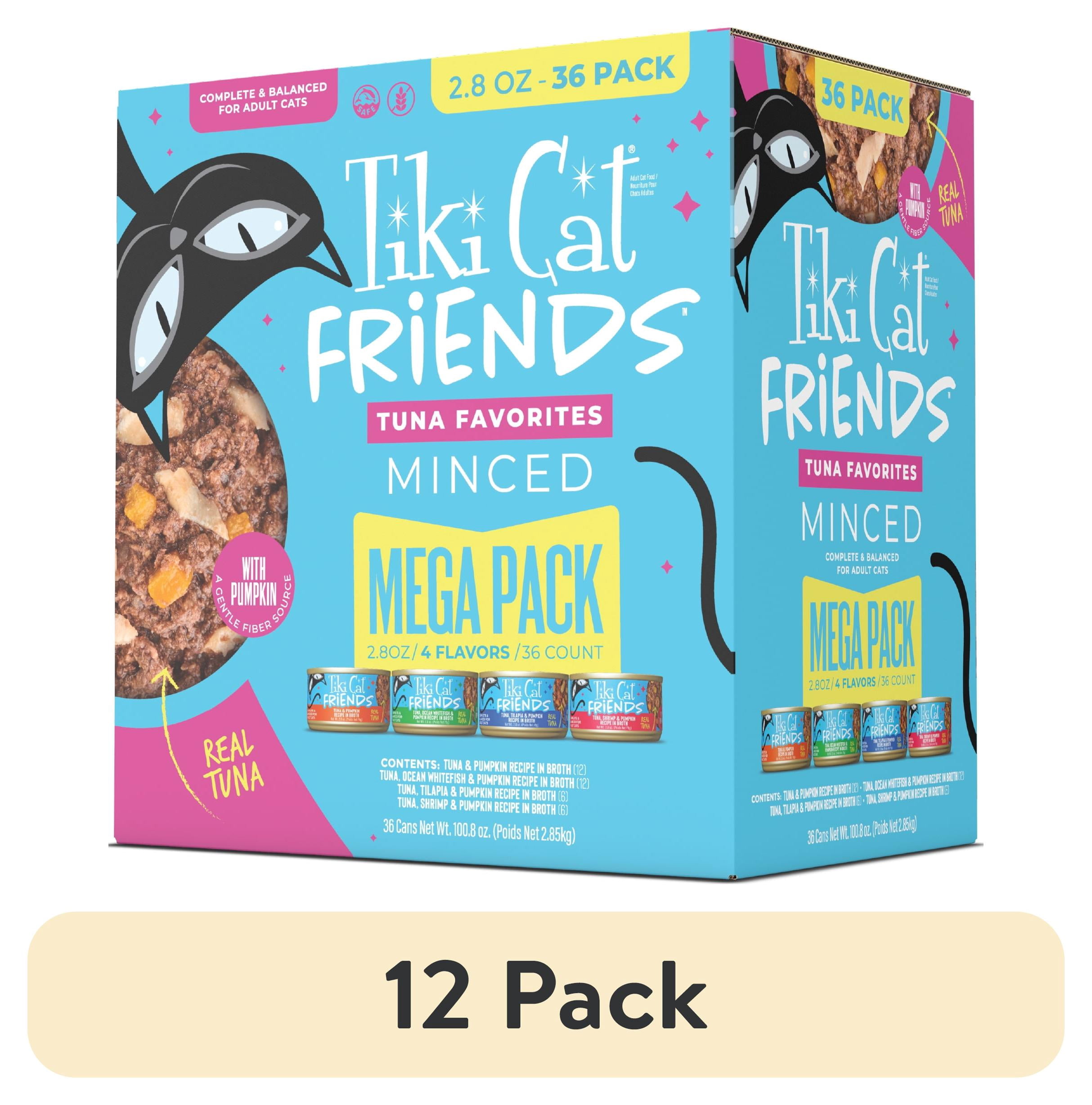 (12 pack) Tiki Cat Friends Wet Cat Food Mega Pack, Tuna Favorites, 2.8 oz. cans (36 Count)