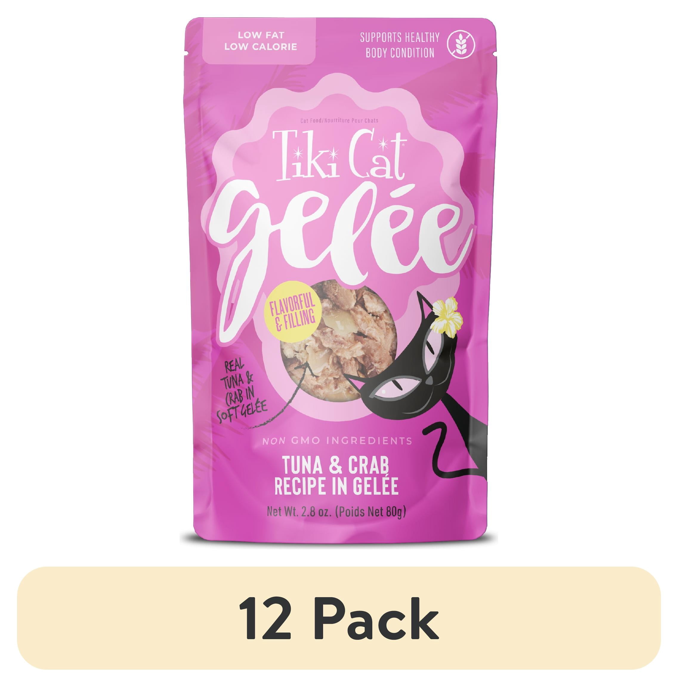 (12 pack) Tiki Cat Gelee Wet Cat Food, Tuna & Crab, 2.8 oz. Pouch