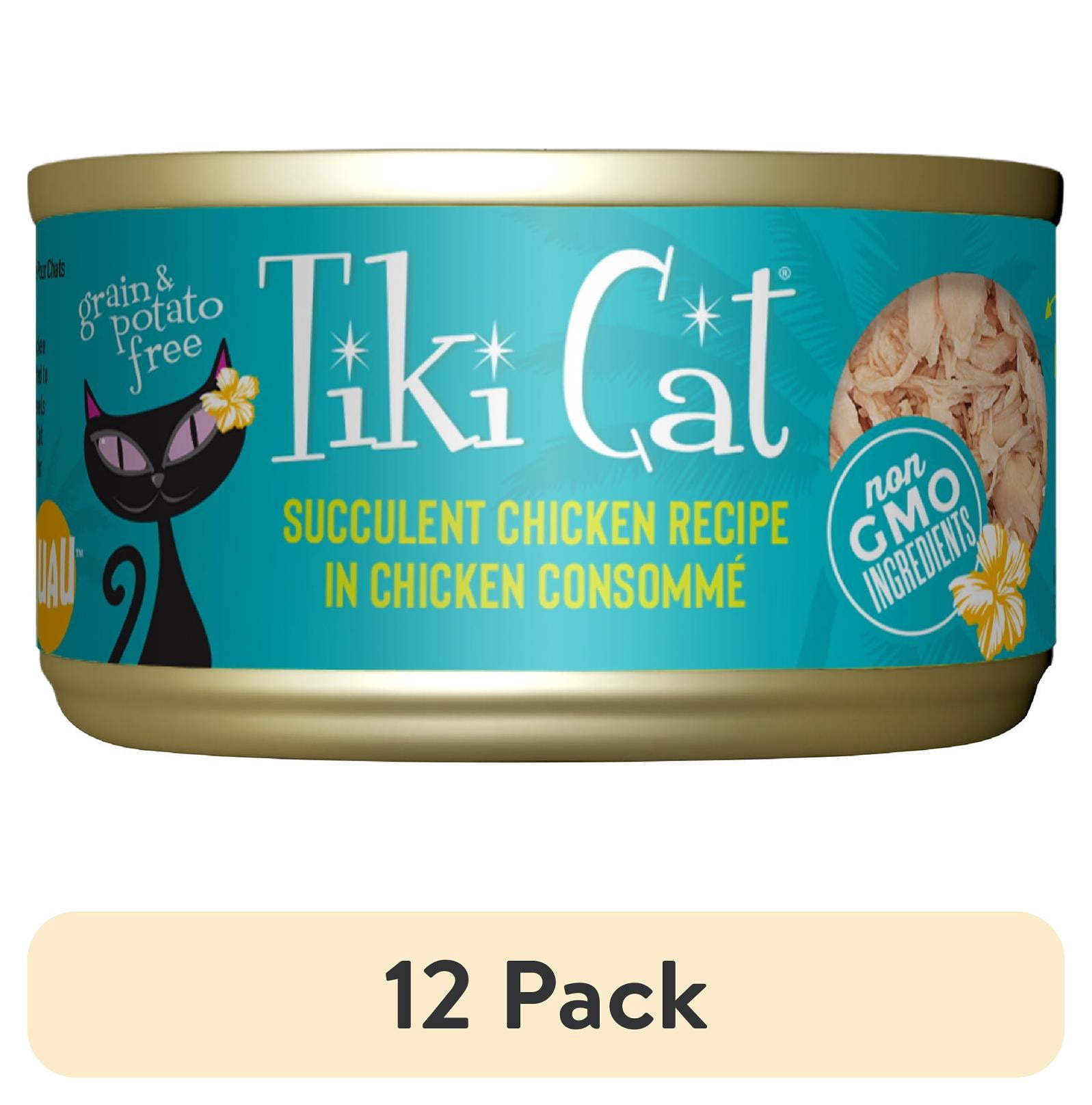 (12 pack) Tiki Cat Luau Wet Cat Food, Succulent Chicken, 2.8 oz. Can