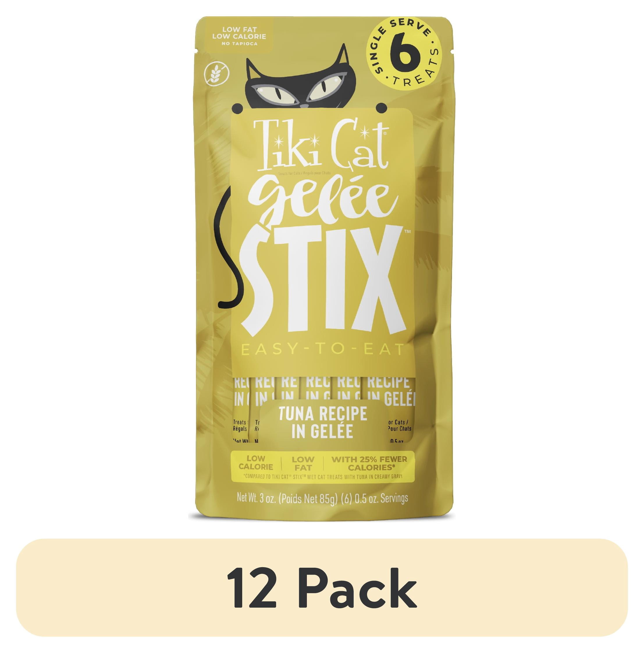 (12 pack) Tiki Cat Stix Gelee Wet Cat Treats, Tuna, 3 oz. Pouch