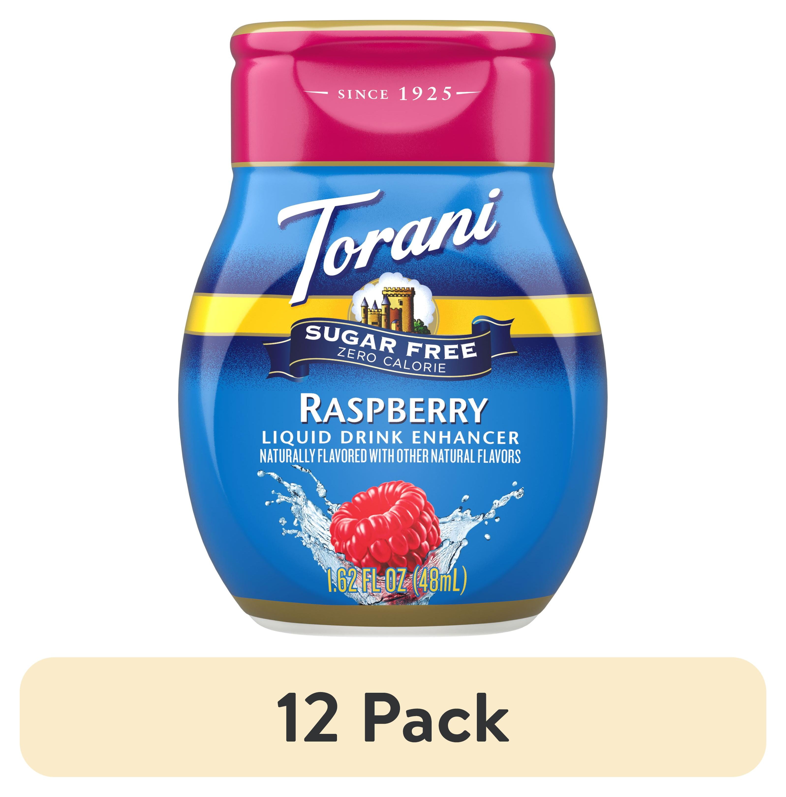 (12 pack) Torani Sugar Free Raspberry Liquid Drink Enhancer, 1.62 fl oz