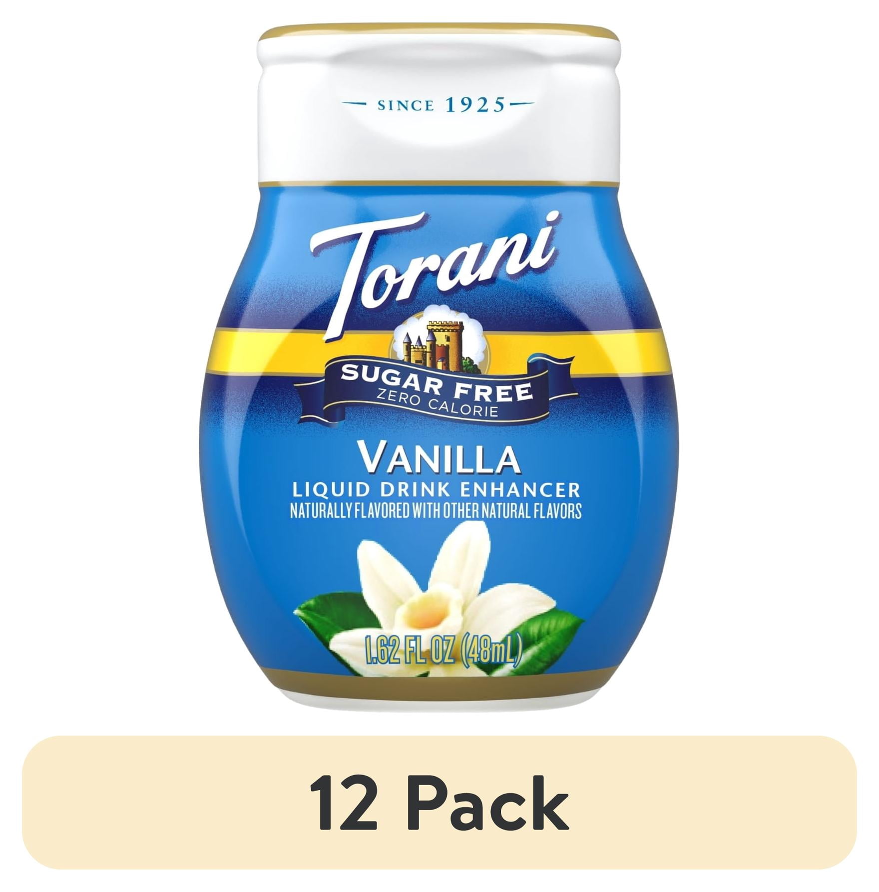 (12 pack) Torani Sugar Free Vanilla Liquid Drink Enhancer, 1.62 fl oz