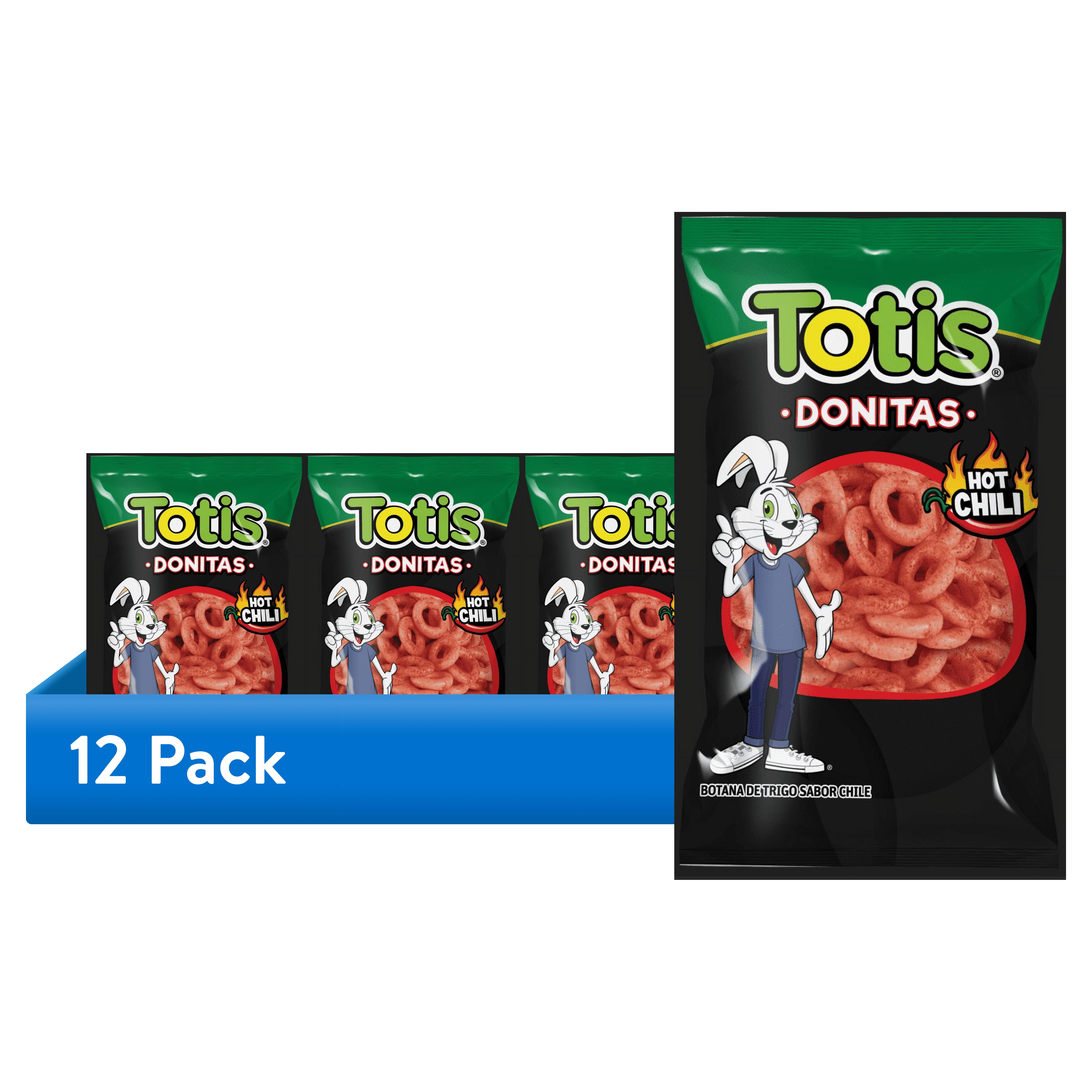 (12 pack) Totis Donitas Hot Chili Wheat Chips, 3.8 oz