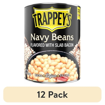 (12 pack) Trappey's Navy Beans with Bacon, 15.5 oz., Can