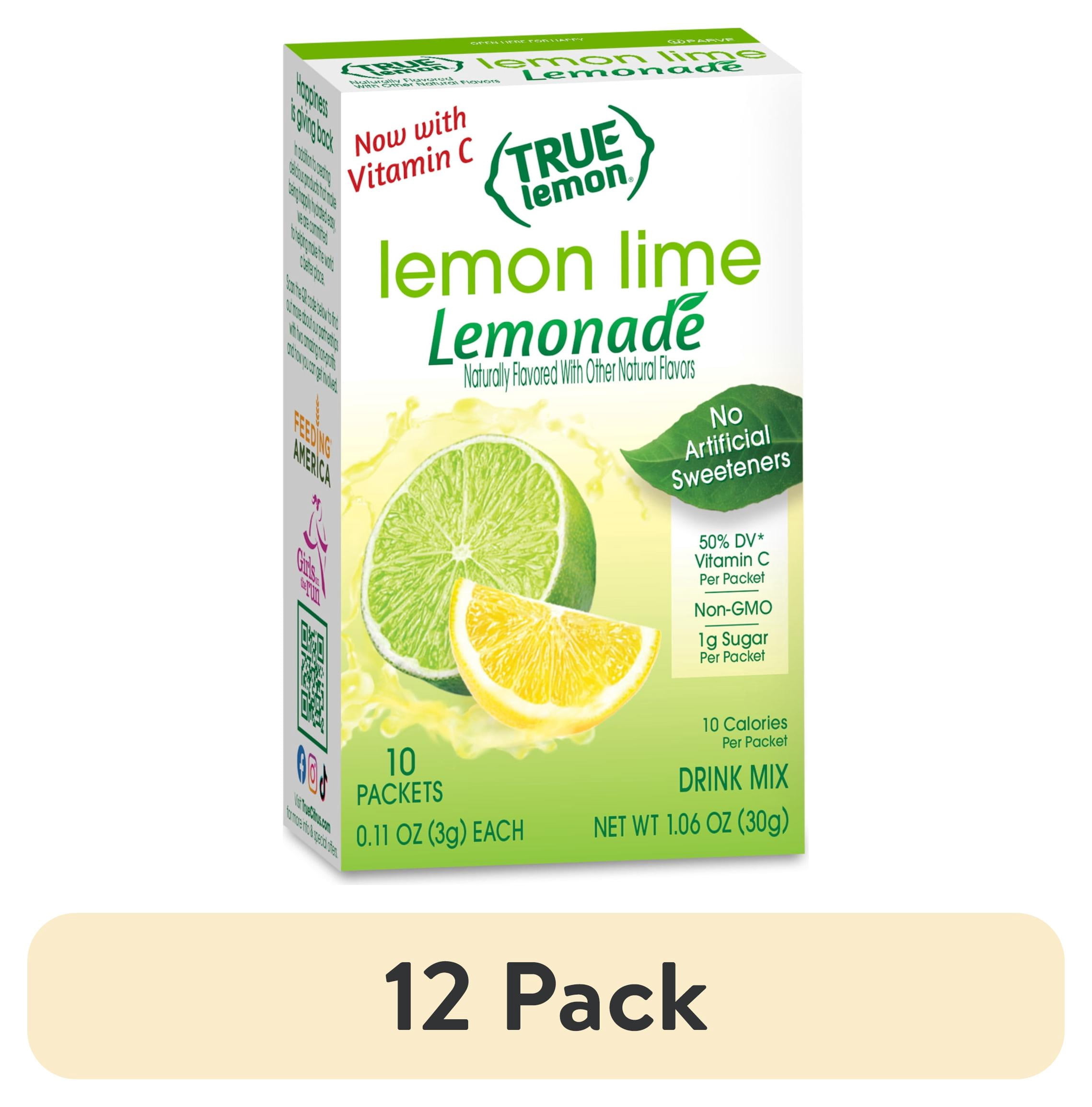 12 pack) True Lemon Lemon Lime Lemonade Drink Mix Powder, 10