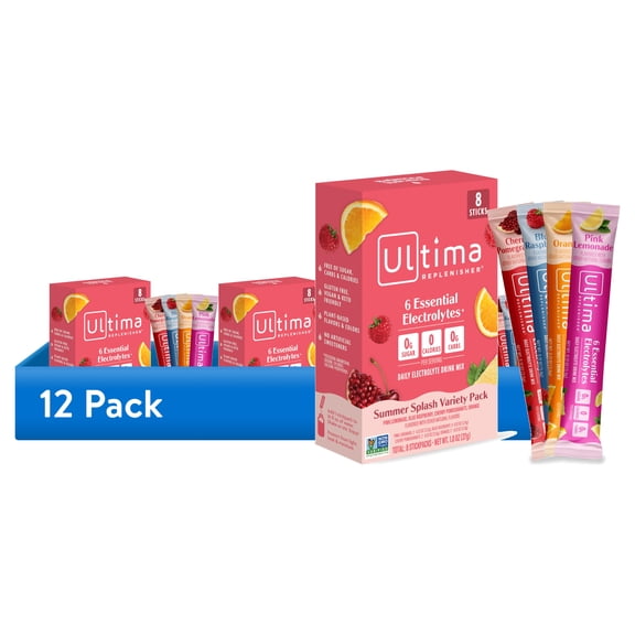Suuner Splash (12 pack) Ultima Replenisher, Electrolyte Drink Mix Packets, Sugar Free ...