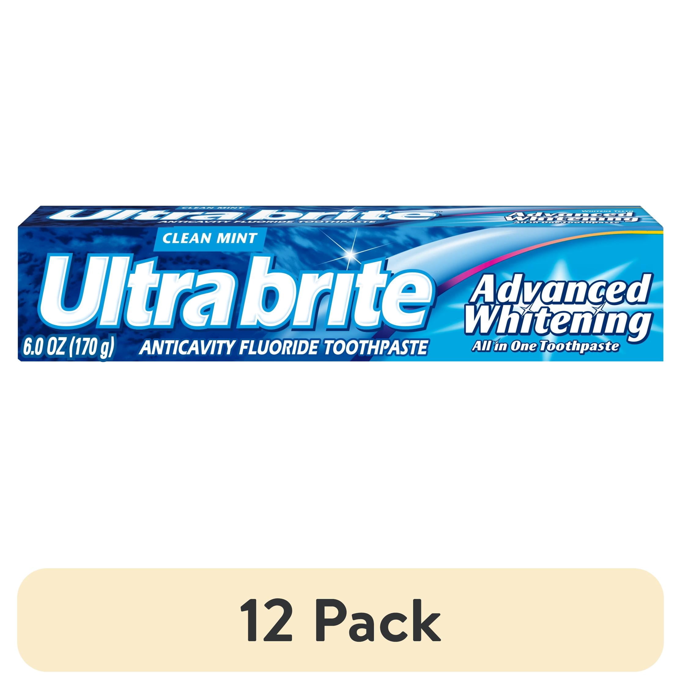 (12 pack) Ultrabrite Advanced Whitening Toothpaste, Clean Mint, 6 oz