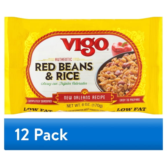 (12 pack) Vigo Red Beans and Rice Dinner, 6 oz Bag
