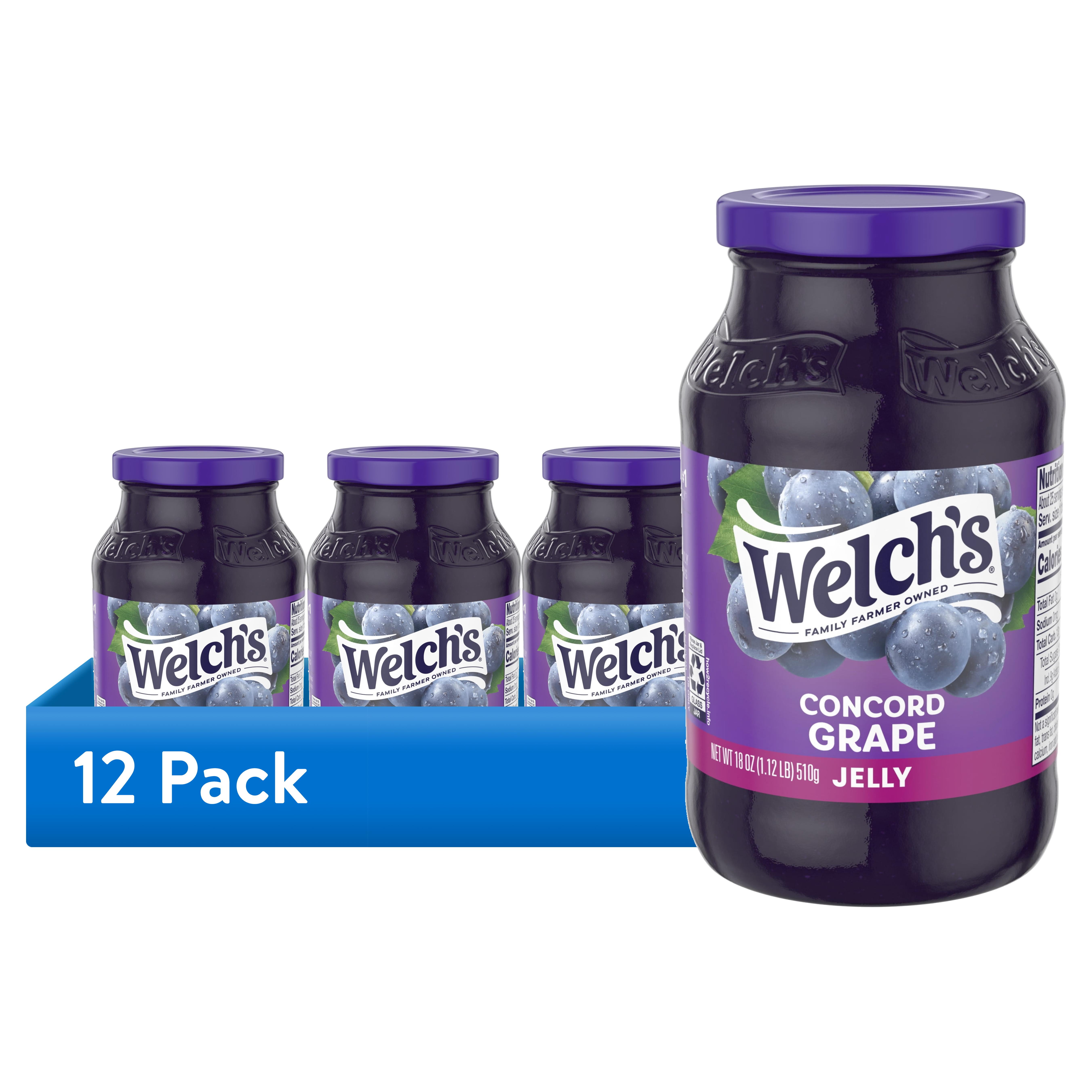 (12 pack) Welch's Concord Grape Jelly, 18 oz Jar