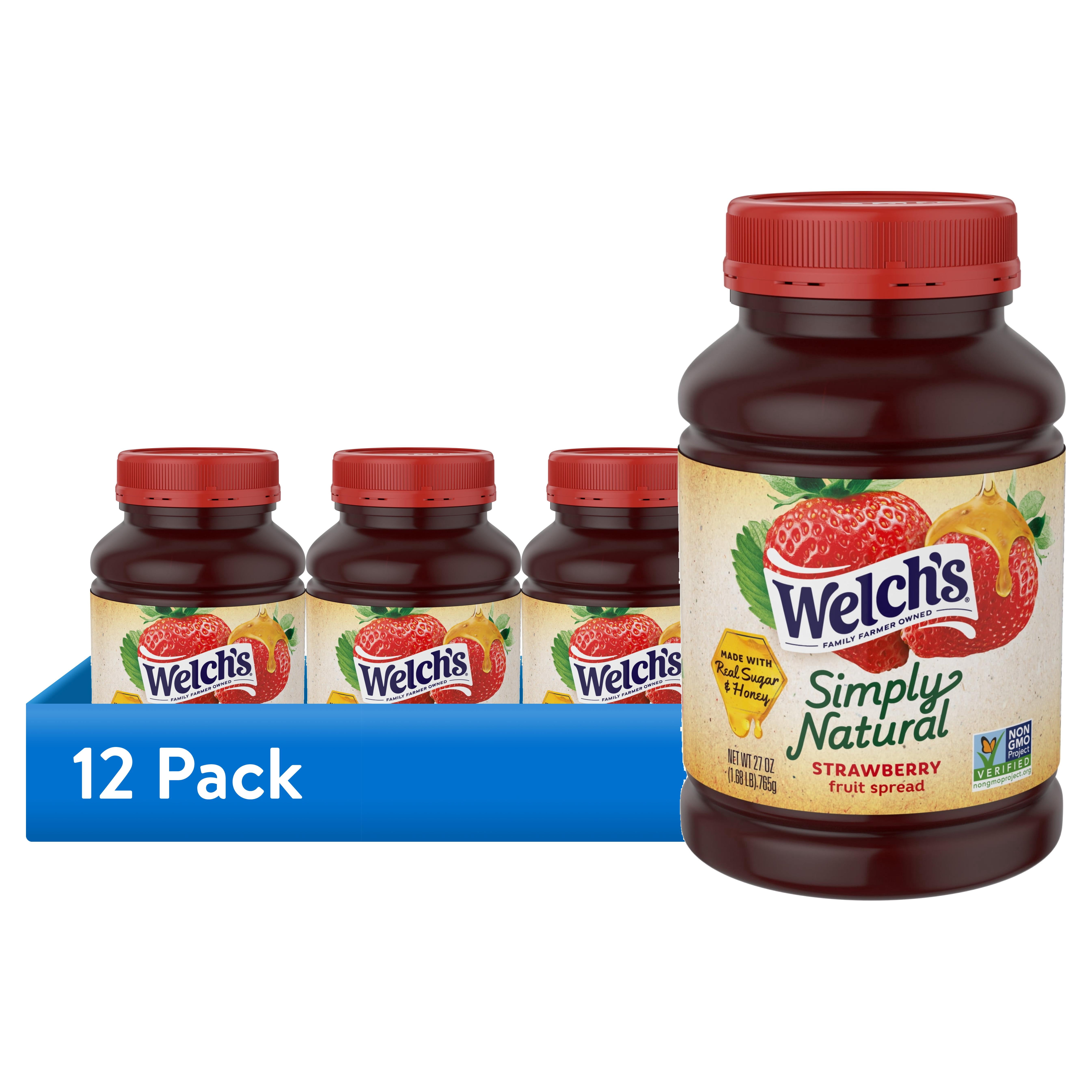 (12 pack) Welch's Simply Natural Strawberry Spread, 27 oz Jar