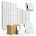 12-pack White-White Self-adhesive Acoustic Panels for Sound Dampening ...