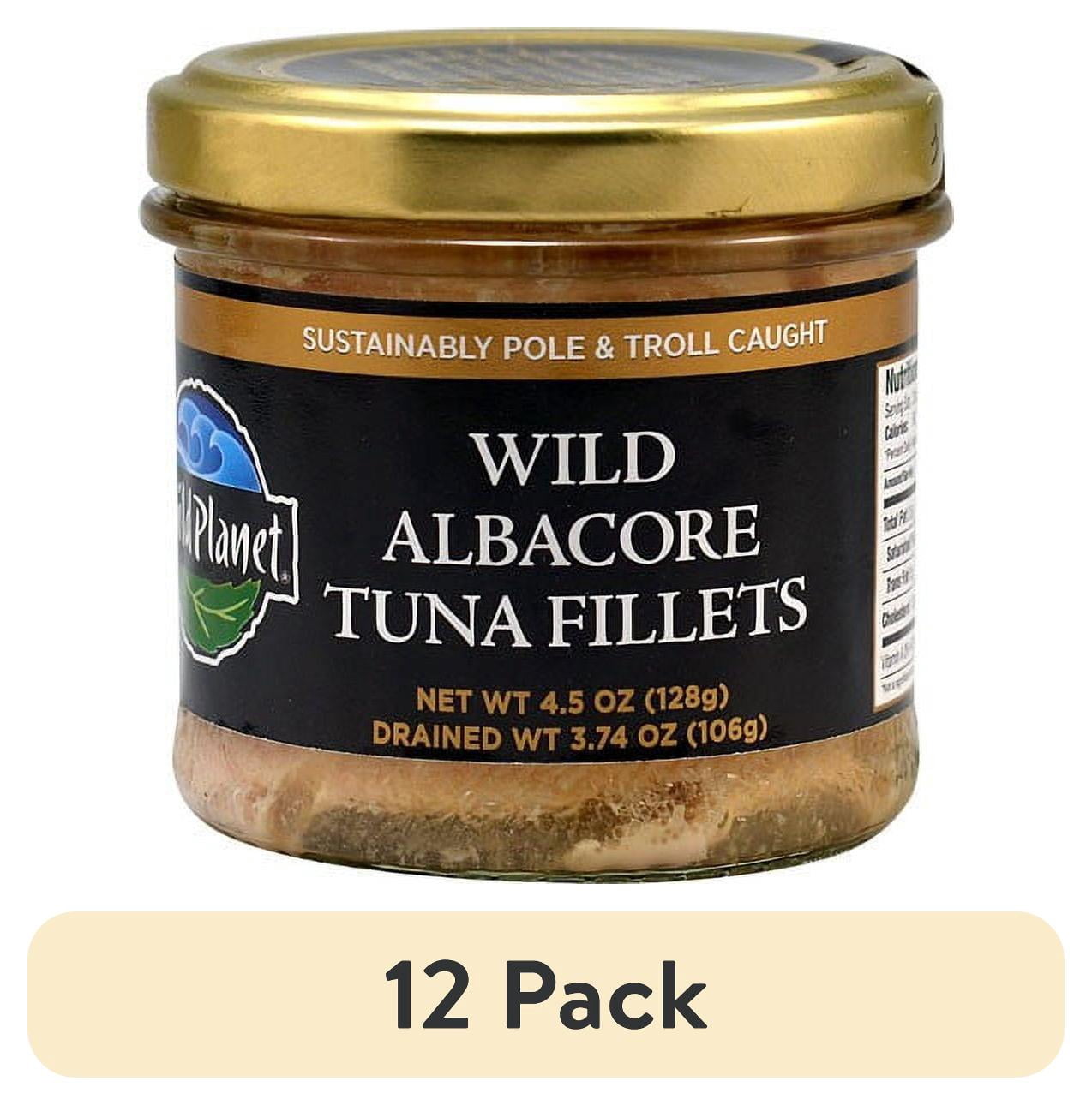 (12 pack) Wild Planet Jarred Wild Albacore Tuna Fillets, 4.5 Oz