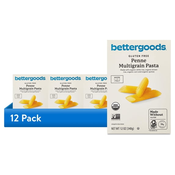 (12 pack) bettergoods Gluten Free Penne Multigrain Pasta, 12 oz
