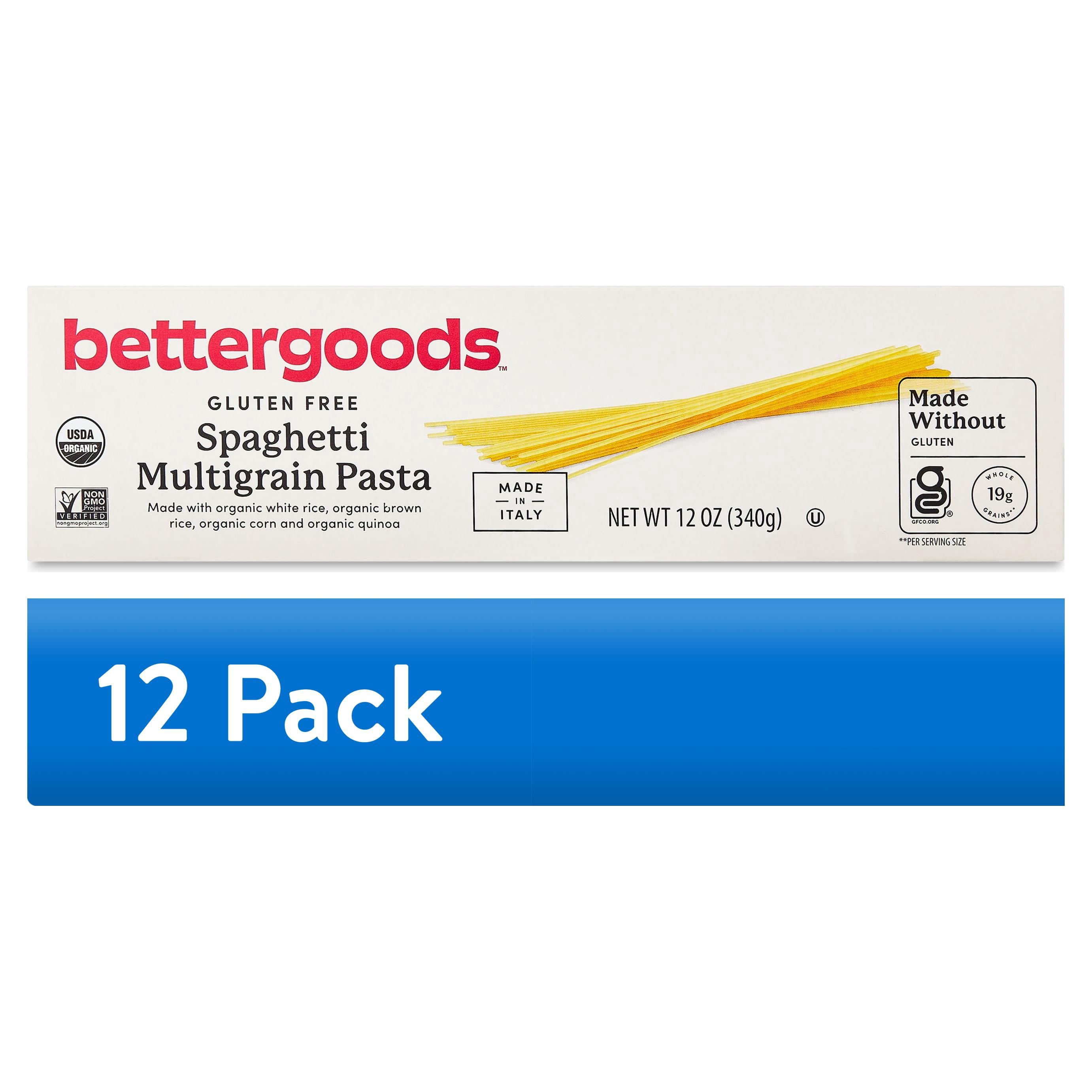 (12 pack) bettergoods Gluten Free Spaghetti Multigrain Pasta, 12 oz