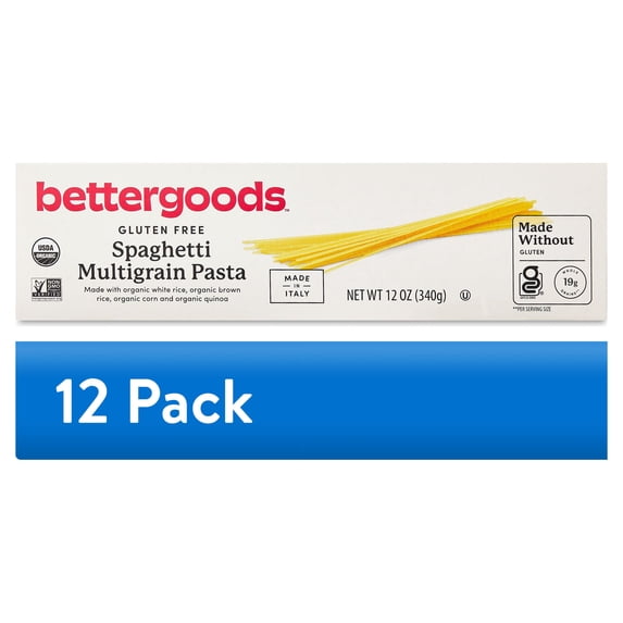 (12 pack) bettergoods Gluten Free Spaghetti Multigrain Pasta, 12 oz