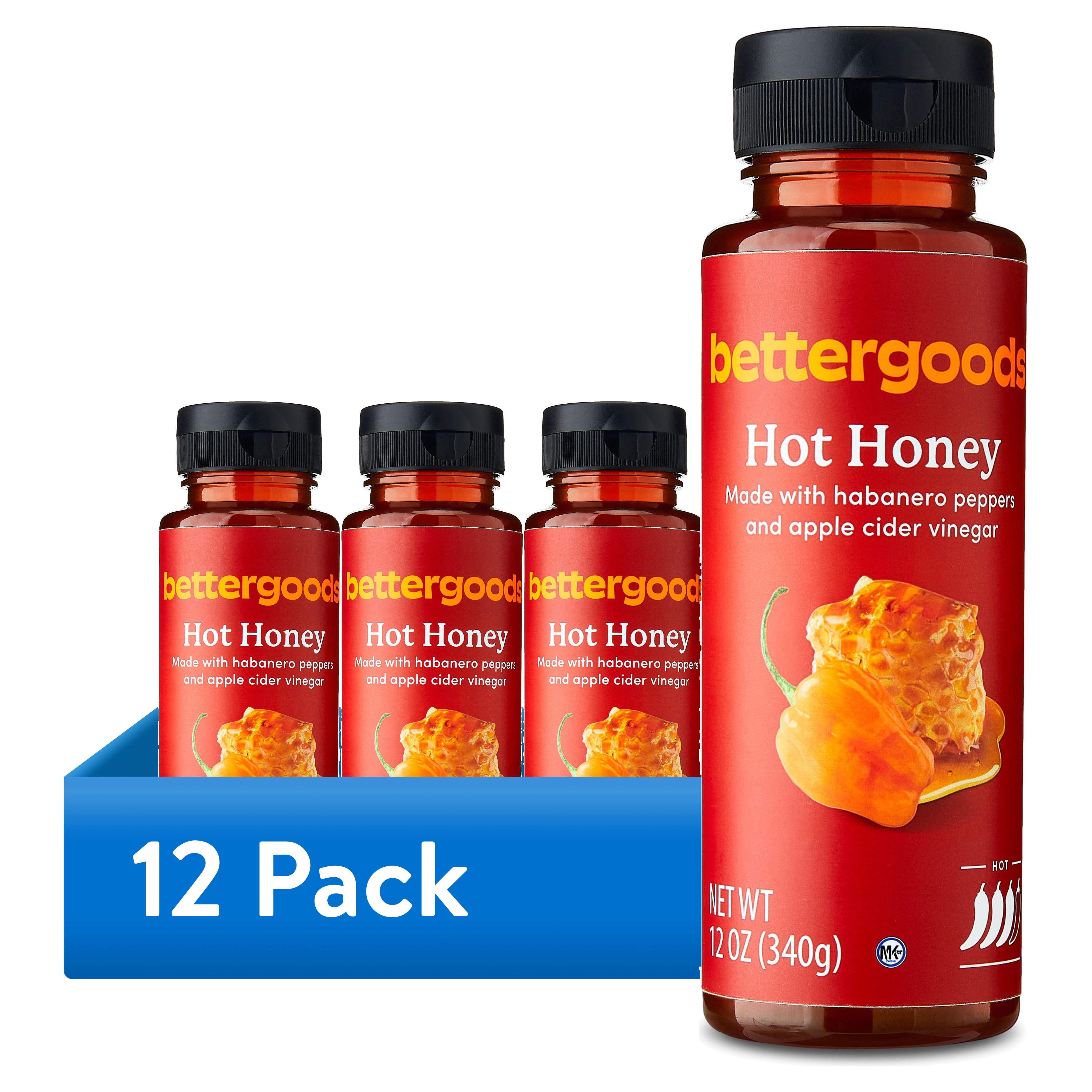 (12 pack) Bettergoods Hot Honey 12 oz Bottle with Habanero and Apple Cider Vinegar