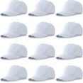 thumbnail image 2 of NOBONDO 12-Pack Plain Baseball Caps - Bulk Blank Adjustable Hats For Men & Women, Lightweight Polyester, For Customization 2 of 14