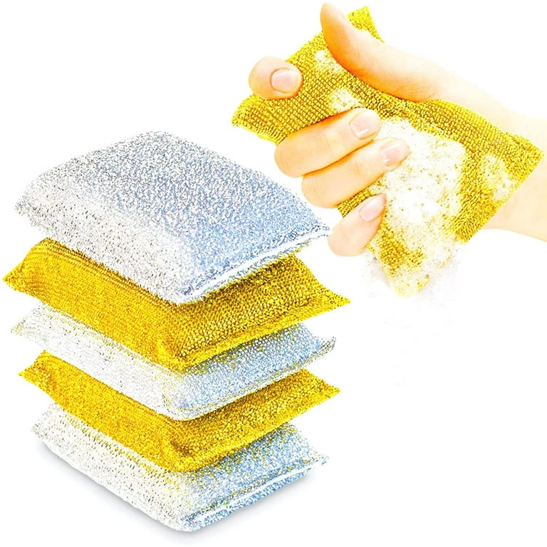 12 packs Non-Scratch Cleaning Scrub Sponge, Heavy Duty Scrubber