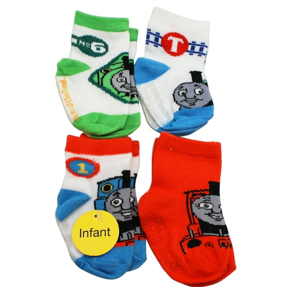 12 pairs Thomas and Friends Socks - Red Green and Blue Infant Socks (6-12 Months)