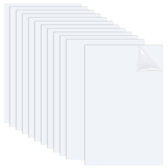 12 pc 12 Sheets White ABS Plastic Sheet 5.9x3.9 Inch ABS Plastic Panel 0.5mm Thick Hard Plastic Sheet Polystyrene Flexible Plastic Board Sheet for Building Model Material Supplies
