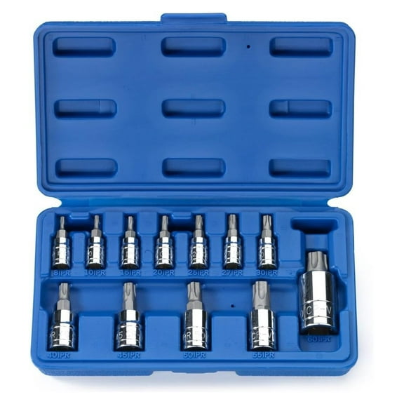 12 pc 5-Point Star Torx Tamper Proof Security Bit Socket Set