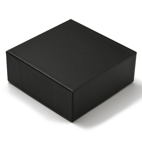 12 pc Cardboard Jewelry Packaging Boxes for Rings Small Watches Necklaces Earrings Bracelets Square Black 9.2x9.2x3.8cm