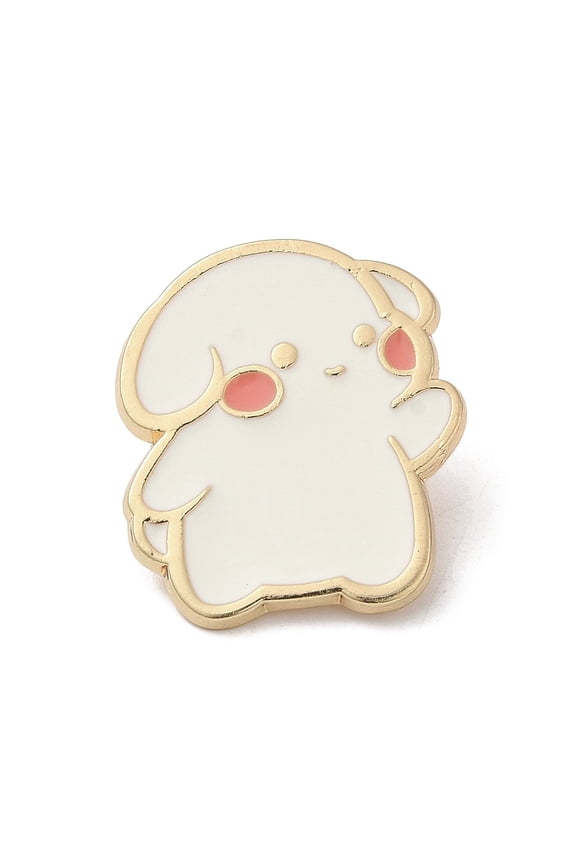 12 pc Cartoon style Dog Enamel Pins Light golden Zinc Alloy Brooch for Jacket Backpack Women White 27.5x24x1.5mm