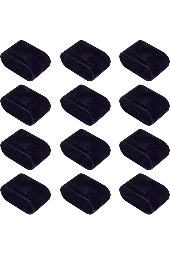 12 pc Flocking Cloth Jewelry Watch Displays Black 7.2x4.4x3.5cm Diameter: 19.4cm Cloth