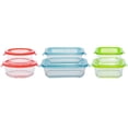 thumbnail image 1 of 12-pc Glass Food Storage Containers Lock Tight Silicone Lids Microwave Dishwasher Safe, 1 of 1