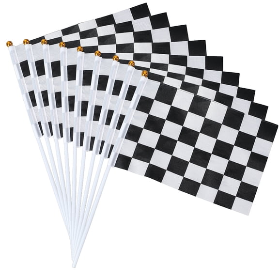 12 pc Handwave Flag Small Waving Flag The Racer Waved Flag Mixed Color 310x116x5.5mm