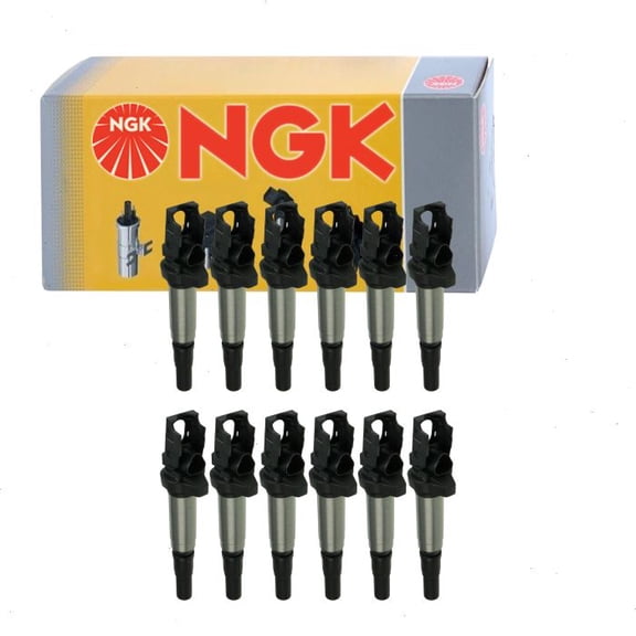 12 pc NGK Ignition Coils compatible with Rolls-Royce Ghost 6.6L V12 2010-2013 (Full Shop Pack)