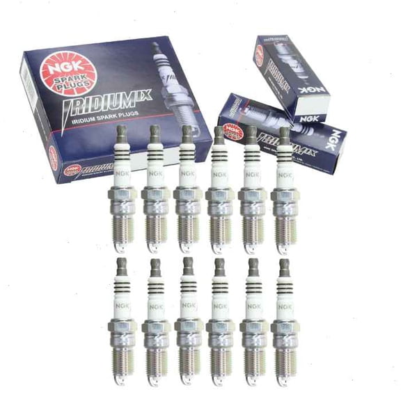 12 pc NGK Iridium IX Spark Plugs compatible with Aston Martin DB7 6.0L V12 2000