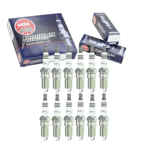 12 pc NGK Iridium IX Spark Plugs compatible with Aston Martin DB7 6.0L V12 2002-2003