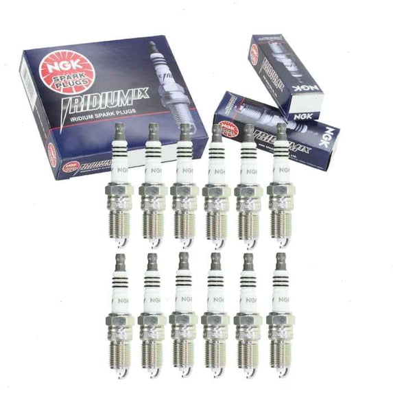 12 pc NGK Iridium IX Spark Plugs compatible with Aston Martin DB7 6.0L V12 2004