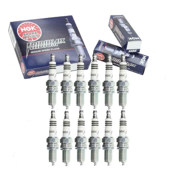 12 pc NGK Iridium IX Spark Plugs compatible with Ferrari 456 M GT 5.5L V12 2002-2004