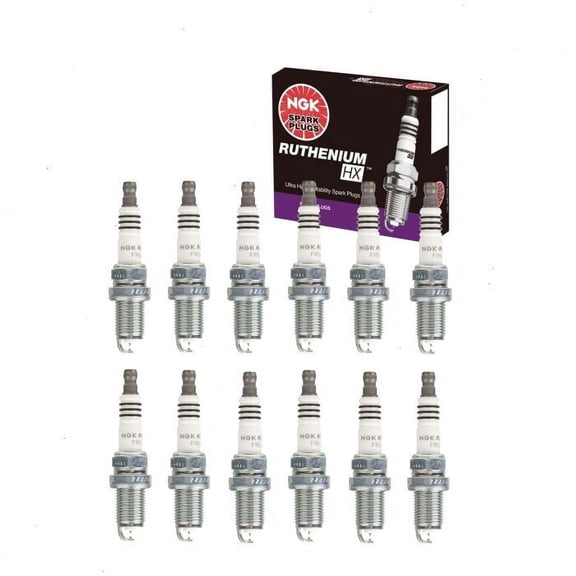 12 pc NGK Ruthenium HX Spark Plugs compatible with Chrysler Crossfire 3.2L V6 2004-2008