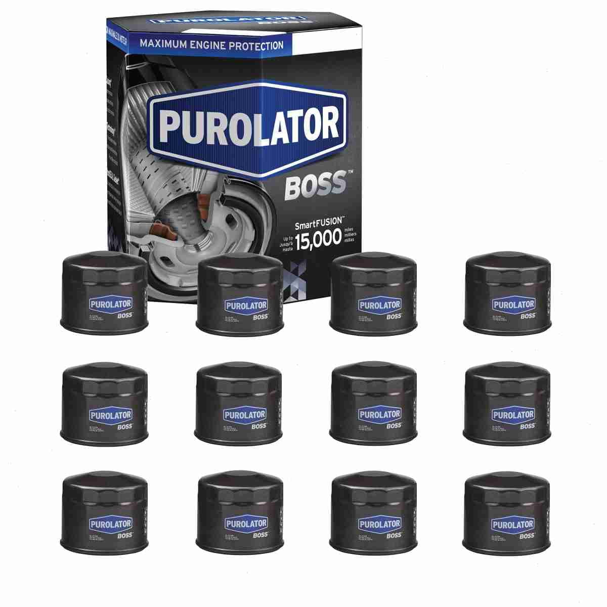 12 Pc Purolator BOSS PBL15313 Engine Oil Filters For Oil Change ...