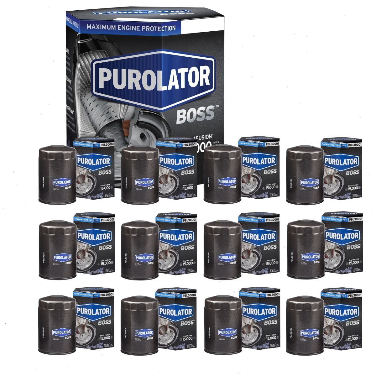 12 pc Purolator BOSS PBL30001 Engine Oil Filters for Oil Change ...